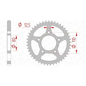 Couronne AFAM acier standard 10608 - 525