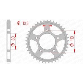Couronne AFAM 36 dents type 10504 pas 525 acier HONDA CB 450 DX