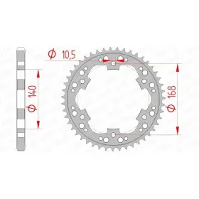 Couronne AFAM 47 dents type 92635 pas 525 acier BMW F 700 GS