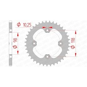 Couronne AFAM 39 dents type 92401 pas 520 acier CAN AM DS 450