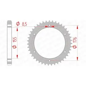 Couronne AFAM acier standard 86601 - 530