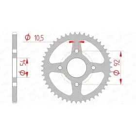 Couronne AFAM 60 dents type 12115 pas 420 acier MBK TZR 50 X-Power