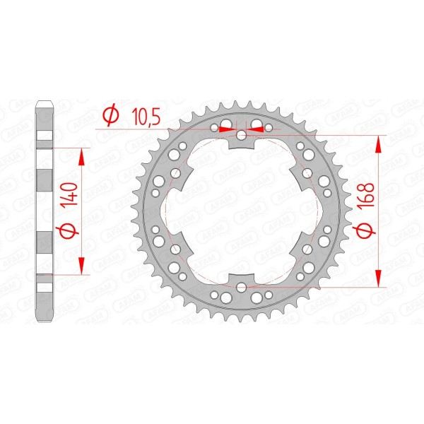 Couronne AFAM 41 dents type 92635 pas 525 acier BMW F 700 GS