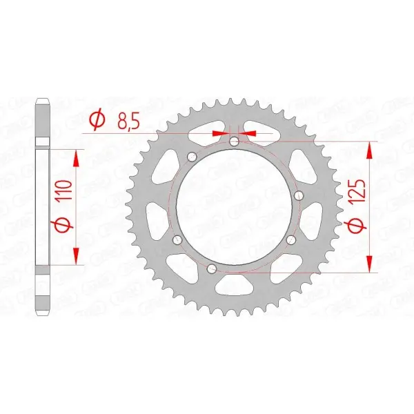 Couronne AFAM acier standard 14109 - 420