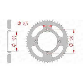 Couronne AFAM 63 dents type 38200 pas 428 acier BETA 50 RR Enduro