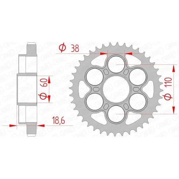 Couronne AFAM acier standard 50900 - 530