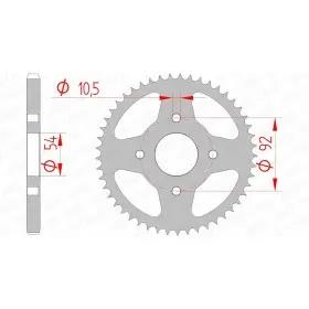 Couronne AFAM acier standard 12202 - 428
