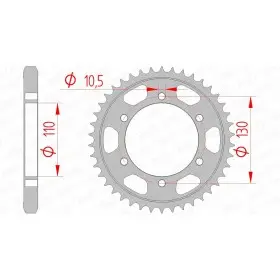 Couronne AFAM acier standard 16502 - 530
