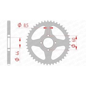 Couronne AFAM 45 dents type 12100 pas 420 acier MBK 50 X Limit Enduro