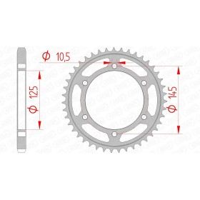 Couronne AFAM 44 dents type 12603 pas 525 acier YAMAHA TDM 850