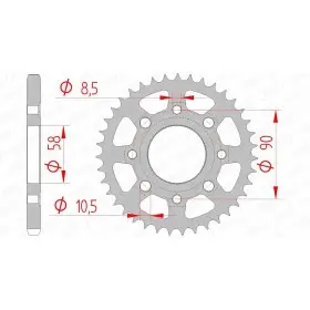 Couronne AFAM acier standard 10201 - 428