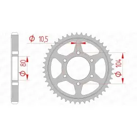 Couronne AFAM acier standard 16604 - 530