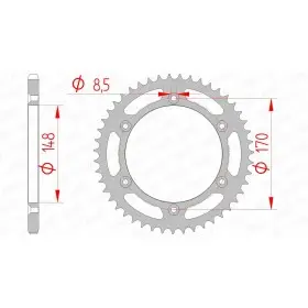 Couronne AFAM acier standard 14501 - 520