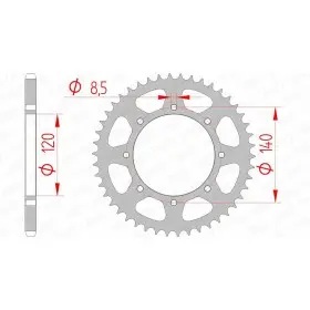 Couronne AFAM acier standard 16600 - 520