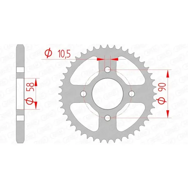 Couronne AFAM acier standard 10236 - 428