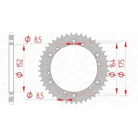 Couronne AFAM acier standard 12500 - 520