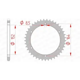 Couronne AFAM acier standard 12502 - 520