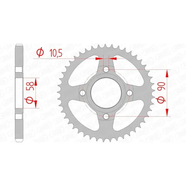 Couronne AFAM acier standard 10223 - 428