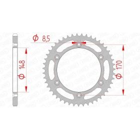 Couronne AFAM 48 dents type 14501 pas 520 acier CAGIVA 350 T4 E-R