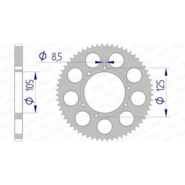Couronne AFAM aluminium 48200 - 428
