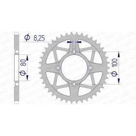 Couronne AFAM 43 dents type 93320 pas 520 alu BETA Evo 125