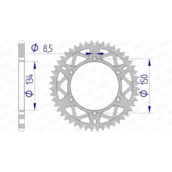 Couronne AFAM aluminium Ultra-Light anti-boue 17206520