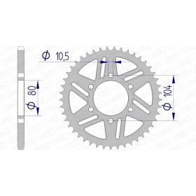 Couronne AFAM 39 dents type 17606 pas 520 alu KAWASAKI GPZ 550 ZX 550