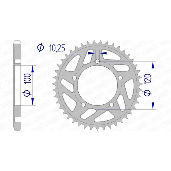 Couronne AFAM aluminium 36802 - 525