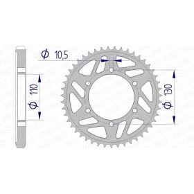 Couronne AFAM 46 dents type 13813 pas 530 alu SUZUKI GSX-R 1000