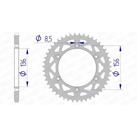 Couronne AFAM aluminium 15206 - 520
