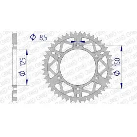 Couronne AFAM aluminium Ultra-Light anti-boue 72304 - 520