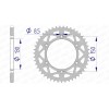 Couronne AFAM 49 dents type 13323N pas 520 alu YAMAHA WR 125