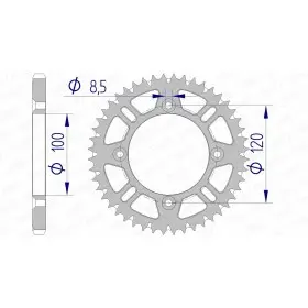 Couronne AFAM aluminium Ultra-Light anti-boue 15104 - 428