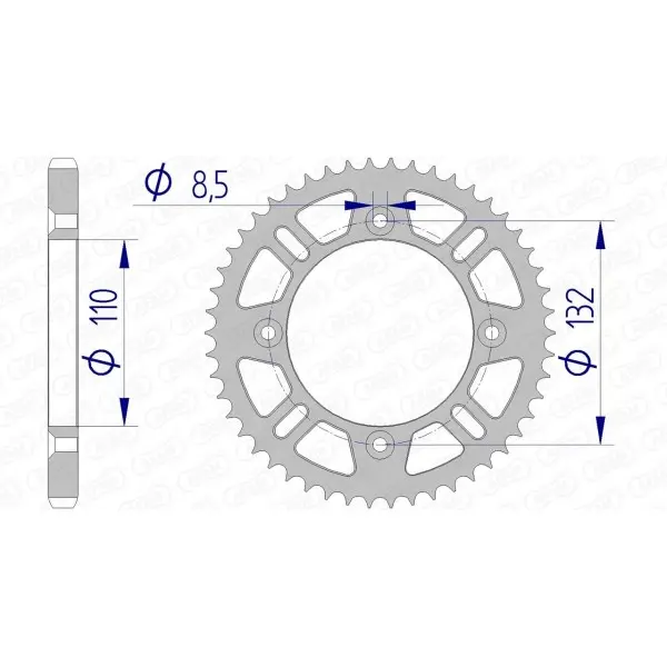 Couronne AFAM aluminium 72102 - 428