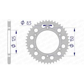 Couronne AFAM 40 dents type 72304N pas 520 alu HUSABERG TE 125