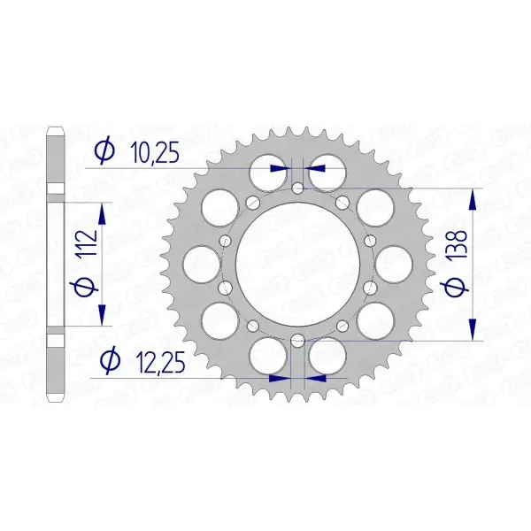 Couronne AFAM aluminium Ultra-Light 11509 - 520