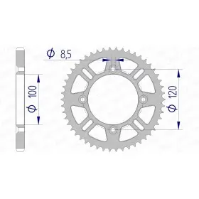 Couronne AFAM aluminium 15104 - 428