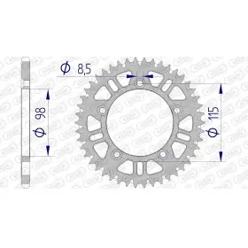 Couronne AFAM aluminium Ultra-Light anti-boue 72101 - 420
