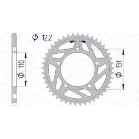 Couronne AFAM 41 dents type 165801 pas 520 alu BMW S 1000 RR