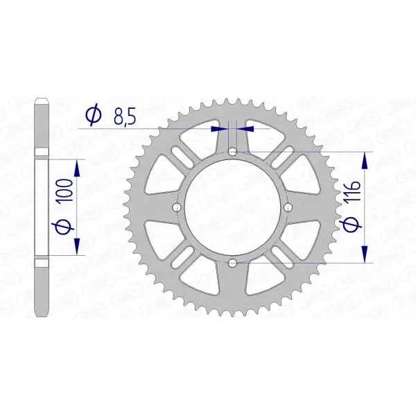 Couronne AFAM aluminium 17104420