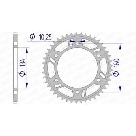 Couronne AFAM 48 dents type 11618 pas 520 alu HONDA CBR 600 F