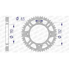Couronne AFAM aluminium Ultra-Light anti-boue 72102 - 428