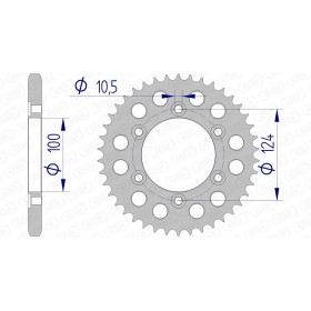 Couronne AFAM 38 dents type 51609 pas 525 alu DUCATI 916 S4 Monster