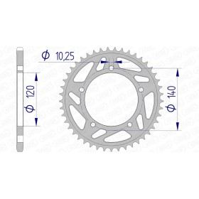 Couronne AFAM 50 dents type 15605 pas 520 alu SUZUKI GSX-R 600