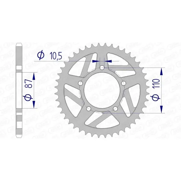 Couronne AFAM aluminium 15405 - 520