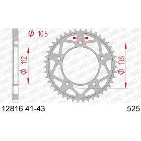 couronne AFAM 43 dents type 12816 pas 525 acier Yamaha YZF-R1