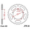 Couronne acier 50 dents JT Sprockets type 24 chaîne 420 Yamaha DT50RM 