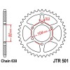 Couronne acier 40 dents JT Sprockets type 501 chaîne 630 GPZ1100 1982