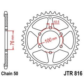 Couronne acier 50 dents JT Sprockets type 816 chaîne 530 GS550LT/LX CHOPPER 1979-81