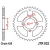 Couronne acier 49 dents JT Sprockets type 832 chaîne 420 YAMAHA DTR50R